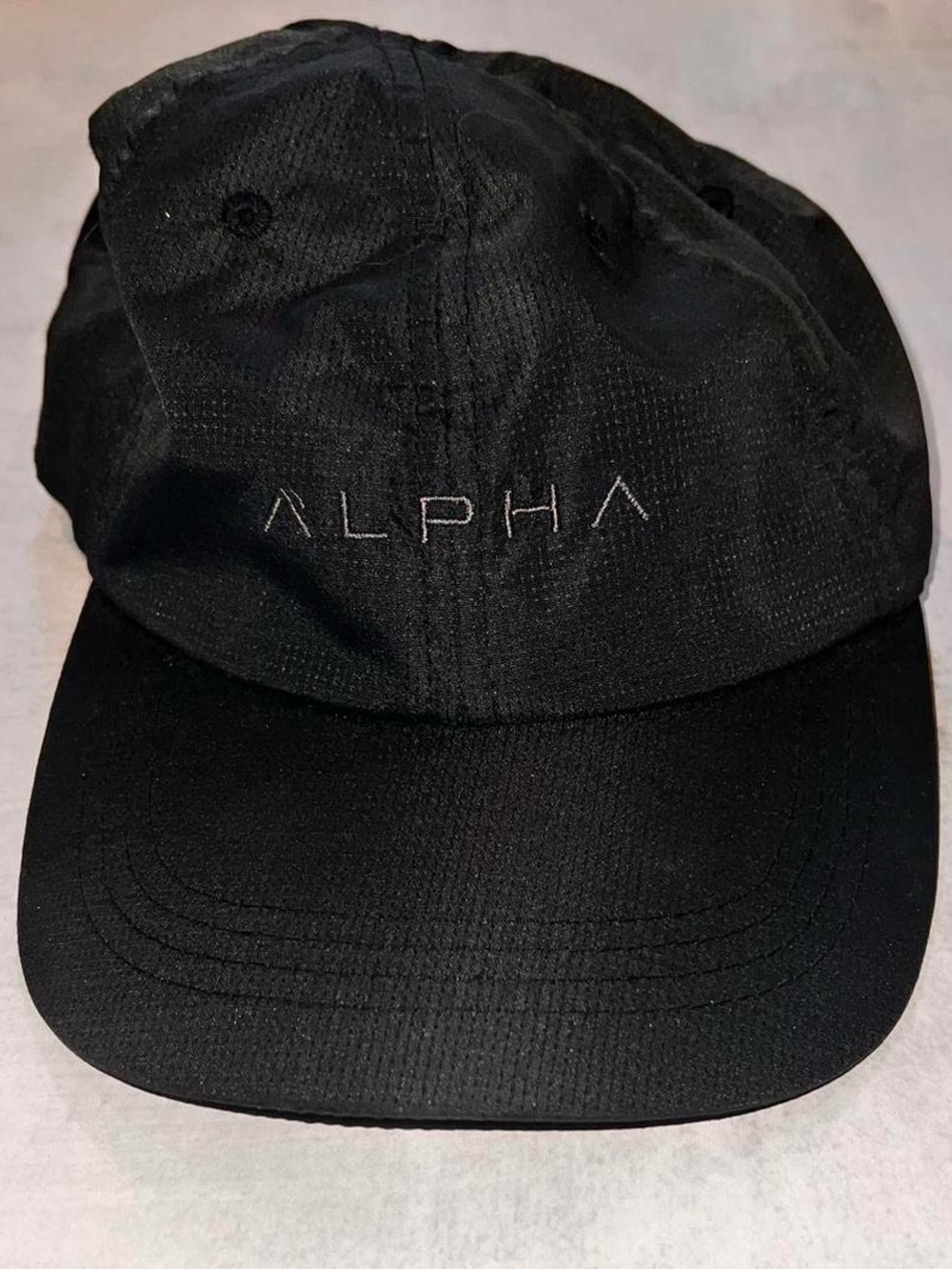 Alpha Industries Black Baseball Cap with Subtle Logo